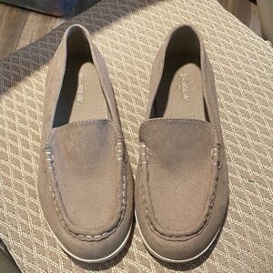 J. Crew Kids' Suede Loafers in Taupe